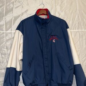 Dunbrooke Navy and Cream Varsity Jacket